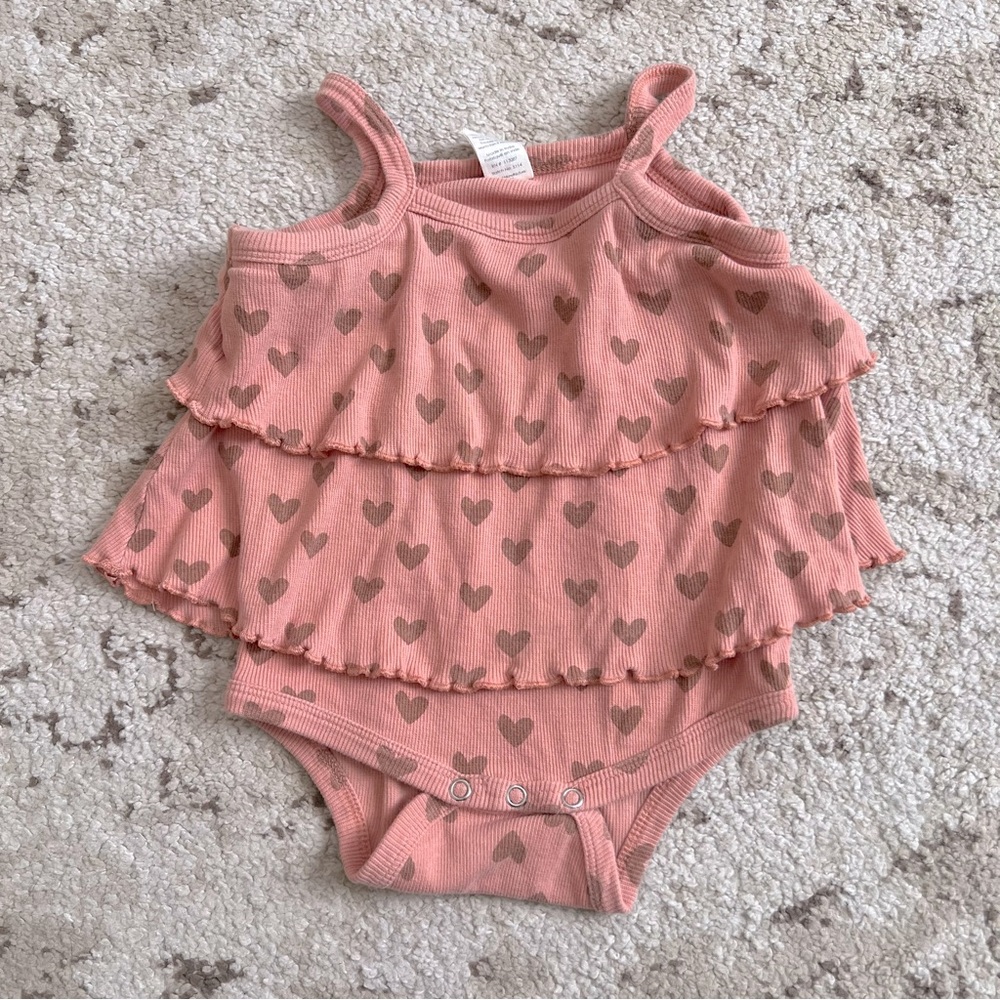 KATE QUINN | Heart Ruffle Tank Top Bodysuit